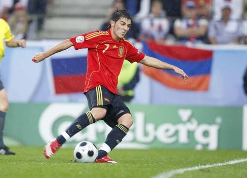 El español David Villa en la Eurocopa de 2008. (Foto: UEFA)