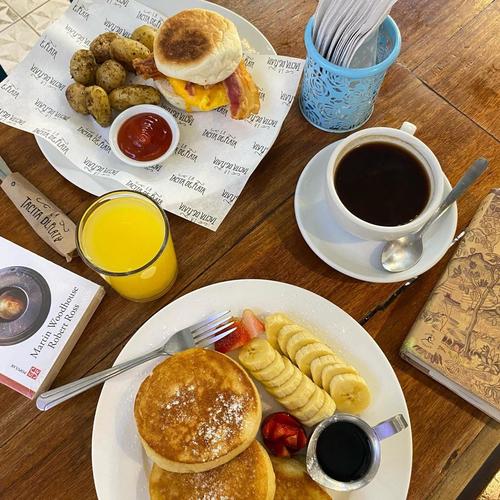 desayuno, muffin, huevo, cafetería