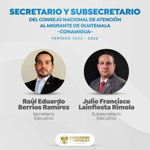 En noviembre pasado, Raúl Berríos y Julio Lainfiesta fueron electos como secretario y subsecretario de Conamigua, respectivamente. (Foto: Congreso de la República)
