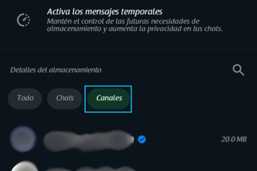 Se va desplegar todos los canales a los que te has suscrito, luego presiona nada uno y eliminar las fotos y vídeos que no necesites. (Captura de pantalla: Whatsapp)