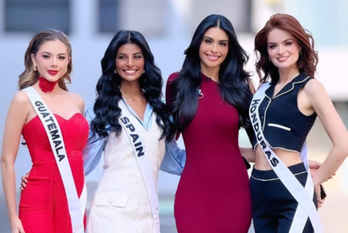 Michelle Jiménez junto a Miss Guatemala y Miss Honduras. (Foto: Miss Universo)