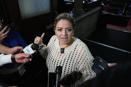 Al finalizar la interpelación, la diputada Sandra Jovel dijo que no tenía sentido continuar con la interpelación. (Foto: Wilder López/Soy502)