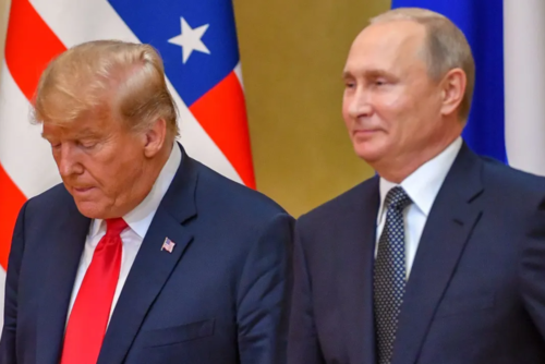 Donald Trump y Vladimir Putin en 2018. (Getty Images) 