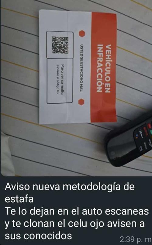 Alertan por estafas por medio de supuestas multas de tránsito. (Foto: redes sociales)