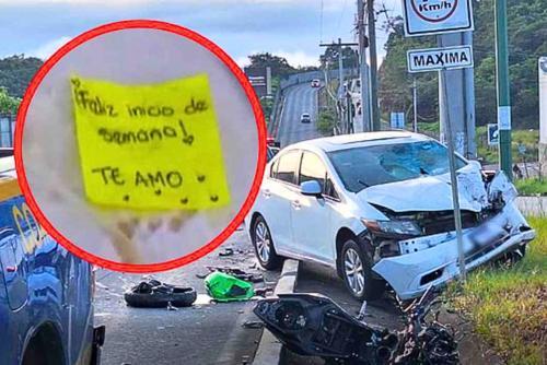 Esta es la nota localizada tras el accidente en el bulevar Las Tunas, zona 4 de Mixco. (Foto: Archivo/Soy502)