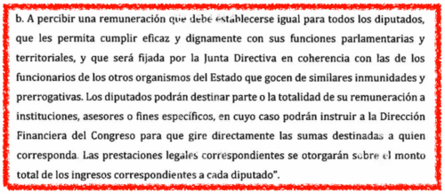 Este es el artículo que ha generado controversias, por plantear un alza a la remuneración de los congresistas. (Fuente: Iniciativa 6445)