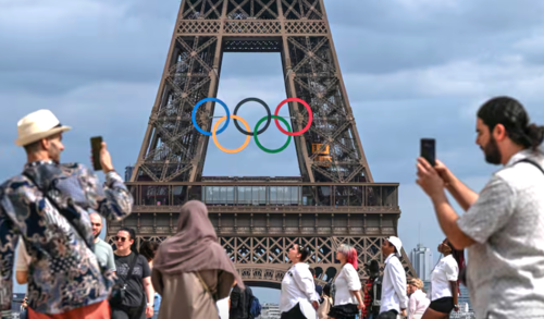 Torre Eiffel  con anillos olímpicos (Foto: Redes Sociales)