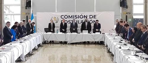 La reunión de trabajo de la postuladora comenzó poco antes de las 14:30 de este domingo 22 de septiembre. (Foto: Guatemala Visible)