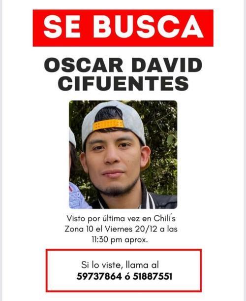 Oscar desapareció tras asistir a un convivio en zona 10. (Foto: archivo/Soy502)