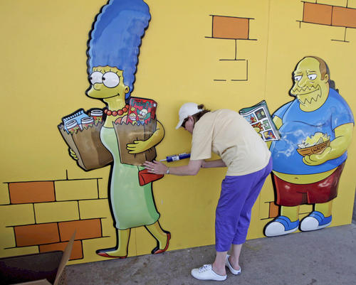 Las pinturas de Los Simpson son una de las más populares en las calles. (Foto: EFE)