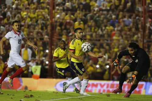 Falcao superó al guardameta tico en el único tanto del amistoso entre colombianos y costarricenses. (Foto: EFE) 