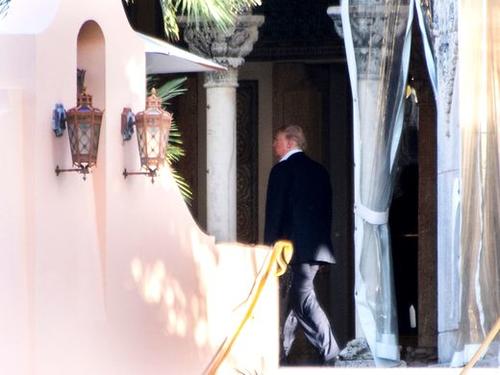 Trump en el club privado Mar-A-Lago. (Foto: USA TODAY)  