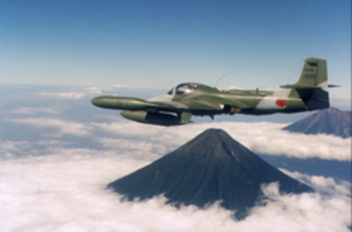 Los aviones a reacción A-37, tienen más de 2 años de no levantar vuelo.  (Foto: Ministerio de la Defensa de Guatemala)