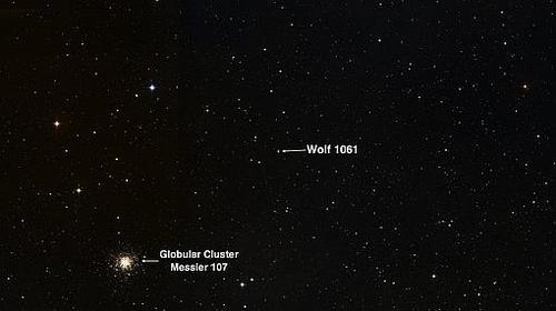 La estrella Wolf 1061. (Foto: UNSW)