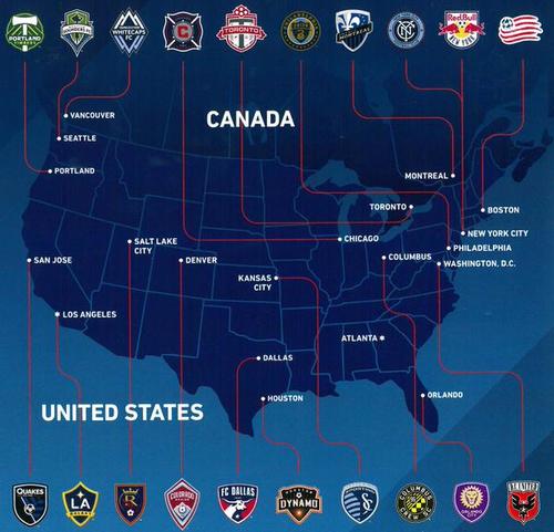 Distribución de equipos de MLS foto