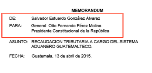 El memorandum fue localizado en la oficina de Salvador González.