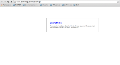 El sitio web de La Tribuna se encuentra fuera de línea. 