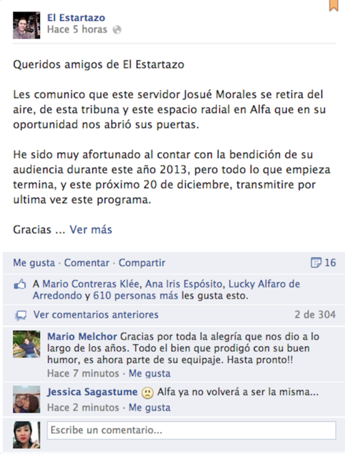 Con mucha tristeza, los fánaticos se despiden de uno de los programas más seguidos de la radio en Guatemala. (Foto: Facebook/El Estartazo) 