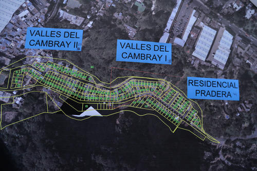 Esta imagen muestra los tres sectores de El Cambray. (Foto: Wilder López/Soy502)