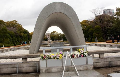Bajo ese arco están grabado los nombres de todas la víctimas de Hiroshima: suman cerca de 300 mil. (Foto: Cortesía Juan Carlos Sandoval)
