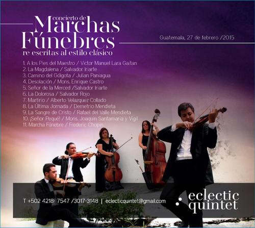 El disco "Concierto de Marchas Fúnebres" es una joya musical alusiva a la época. (Diseño: Eclectic Quintet oficial) 