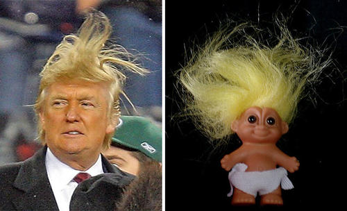El peinado de Donald Trump ha sido objeto de constantes sátiras y comparaciones. (Foto: www.recreoviral.com)