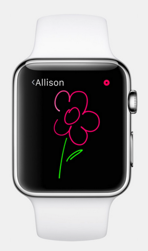 watchOS permite utilizar varios colores en un dibujo y ser compartido con otros usuarios. (Foto: apple.com)