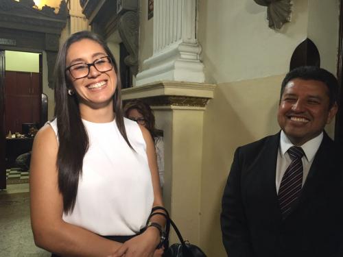 Karina Paz será nombrada diputada de la UNE. (Foto: Jesús Alfonso/Soy502)