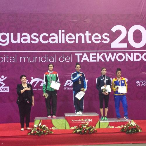 Elizabeth Zamora, primer lugar en el Panamericano de Taekwondo.