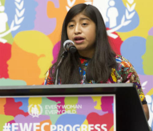 La niña guatemalteca acudió a la ONU por medio de una invitación. (Foto: ONU)