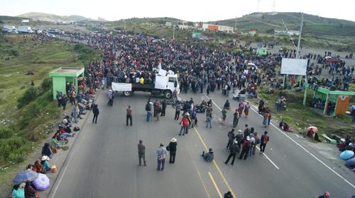 Imagen de los bloqueos en la Ruta Interamericana. (Foto: Nuestro Diario)