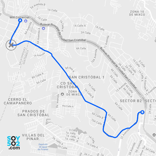 La Municipalidad de Mixco considera que en septiembre estará restablecido el paso en San Marino. (Imagen: Javier Marroquín/Soy502)