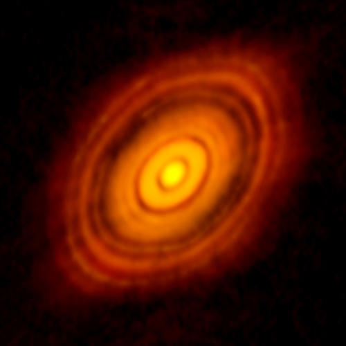 El disco protoplanetario de la estrella HL Tau.