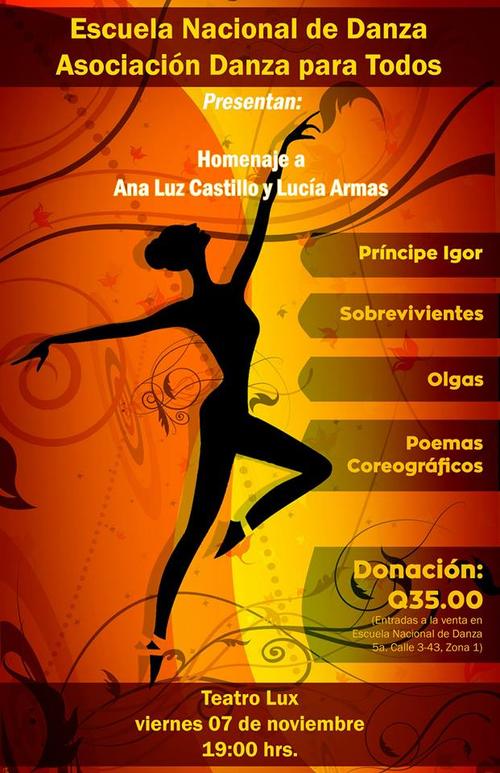 El evento es organizado a beneficio de la "Escuela Nacional de danza Marcelle Bonge". (Diseño: Mauricio Fernández) 