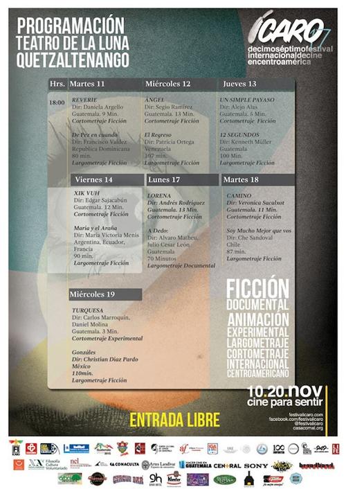 Estas son las actividades del 17 festival Ícaro en Quetzaltenango. (Diseño: Ícaro Oficial) 