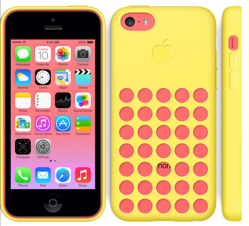 El iPhone 5C puede adquirirse en 5 colores y combinarse con 7 diferentes case.