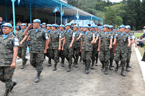 Así lucía el área de la Brigada Militar Mariscal Zabala que fue remodelada por un costo de 250 mil quetzales. (Foto: Ministerio de Gobernación)