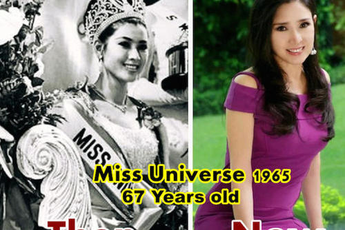 La Miss Universo en 1967 y en la actualidad.