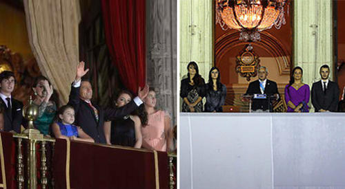 Desde el año pasado, tal y como se hace en México, el Presidente Pérez Molina se ubica en un balcón para dirigir su mensaje de independencia y dar el grito de "Viva".