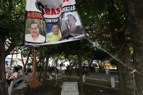 Los periodistas fueron asesinados en el parque de Mazatenango.