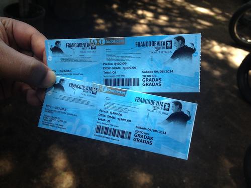 Sorteo de dos pases dobles para asistir al concierto de Franco de Vita. (Foto: Selene Mejía/Soy502) 