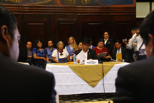 El diputado de Winaq, Amílcar Pop, ratificó las denuncias en contra del presidente Otto Pérez Molina. (Foto: Alexis Batres/Soy502)