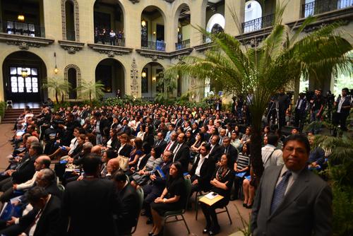 La presentación de la Política Penitenciaria se llevó a cabo en el Palacio Nacional de la Cultura. (Foto: Jesús Alfonso/Soy502)