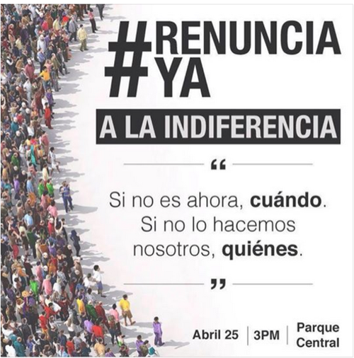 La convocatoria original es de un grupo creado en Facebook con el hashtag #RENUNCIAYA.  (Foto: Facebook) 