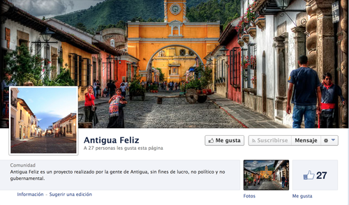El proyecto que busca promover el turismo en Antigua Guatemala no tiene fines de lucro, políticos o gubernamentales según la página de Facebook. 