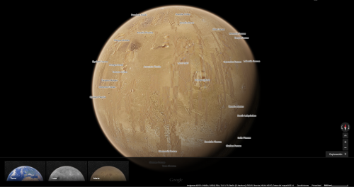 El planeta Marte visto desde Google Maps.