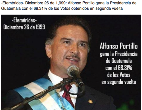 En el muro de Facebook del expresidente Portillo, se recordó su victoria electoral en 1999. (Foto: Facebook) 