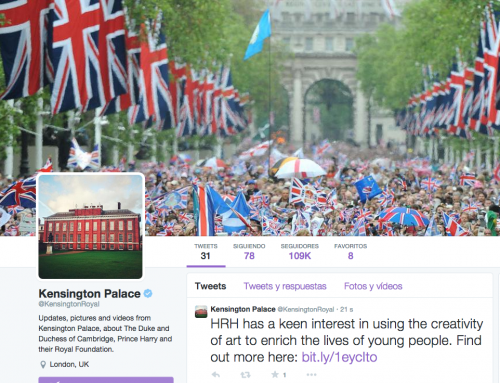 La cuenta de Twitter del Palacio Kensington.