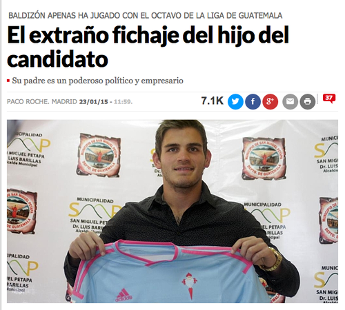 La publicación del diario deportivo español Marca, destacó que el fichaje de Jorge Baldión en el Celta B no está definido. (Foto: Marca)