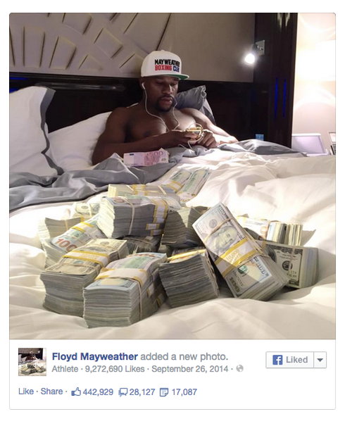 Mayweather escogerá a un aficionado que comparta su publicación de Facebook para dar el premio millonario.  